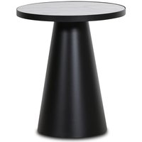 Zero lampbord runt Ø50 cm - Svart / Vit marmor Zero lampbord runt Ø50 cm - Svart / Vit marmor