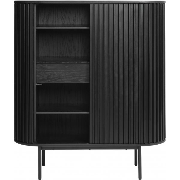 Meuble Sierra en chêne teinté noir avec portes à volets Meuble Sierra en chêne teinté noir avec portes à volets