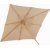 Naxos parasoll 300 x 300 cm - Brun/Natur