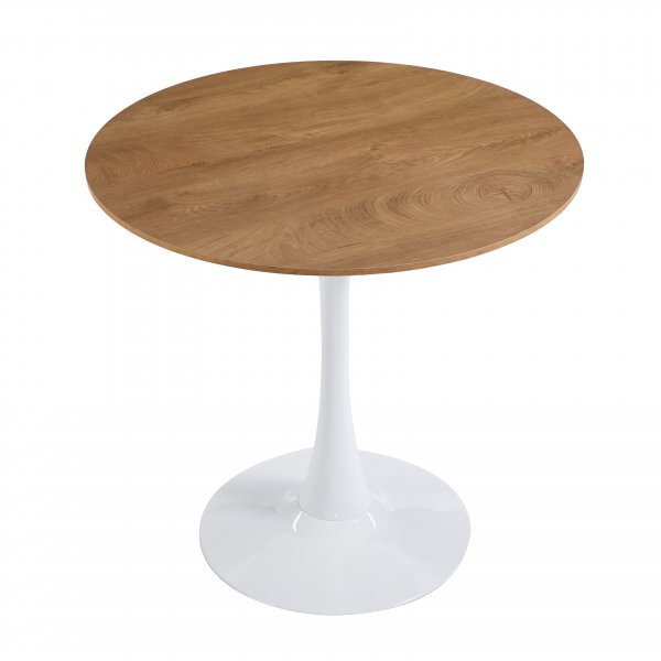 Astrid runt matbord Ø80 cm - Ek / Vit Astrid runt matbord Ø80 cm - Ek / Vit