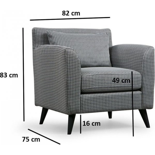 Fauteuil nordique - Noir/blanc