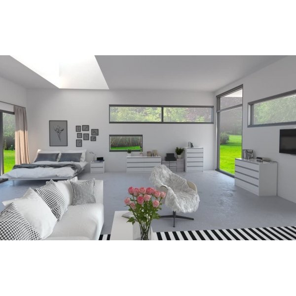 Skyline byrå med 10 lådor - Vit Skyline byrå med 10 lådor - Vit