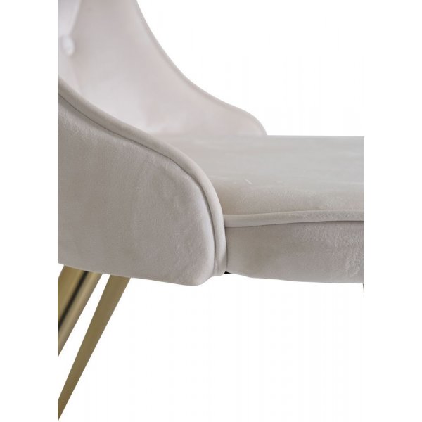 Chaise de salle à manger Alice Deluxe - Beige/laiton Chaise de salle à manger Alice Deluxe - Beige/laiton
