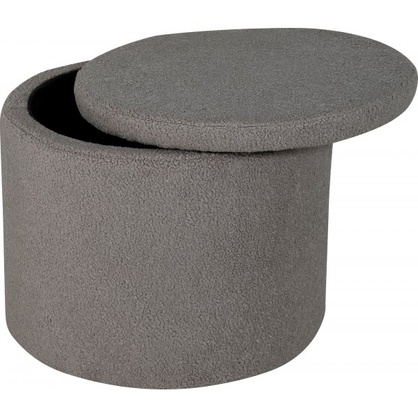 Pouf Jabar - Teddy gris-beige