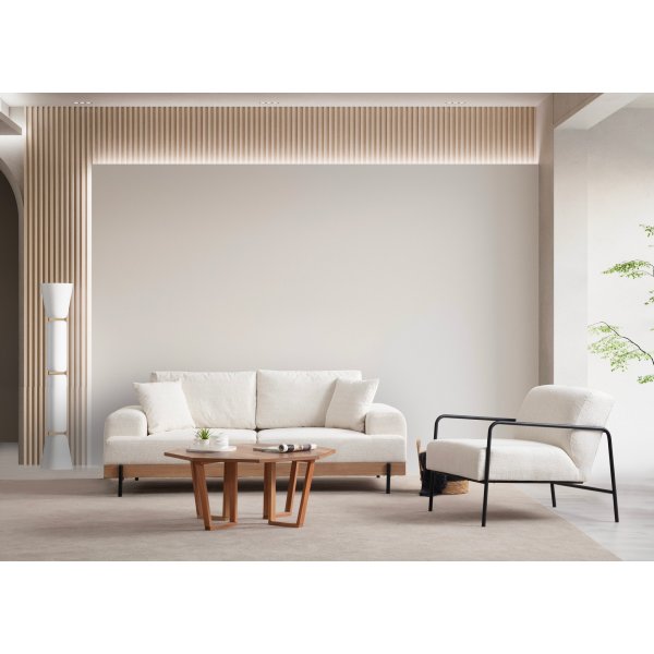 Canapé 3 places Eti - Blanc/chêne Canapé 3 places Eti - Blanc/chêne