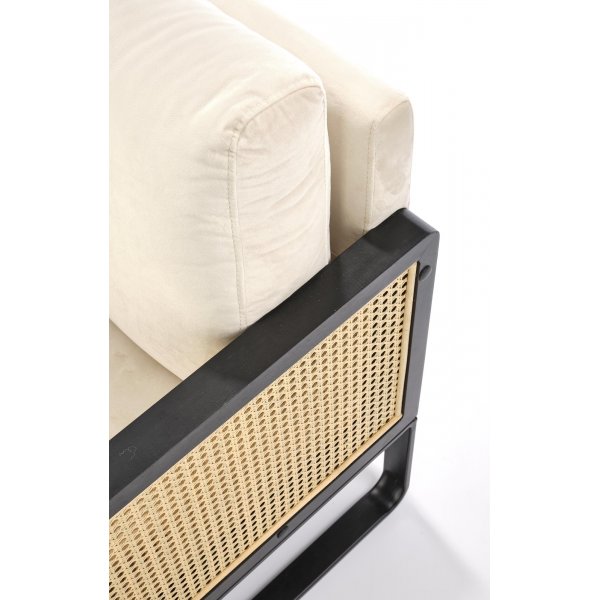 Fauteuil Ilario - Noir/beige Fauteuil Ilario - Noir/beige