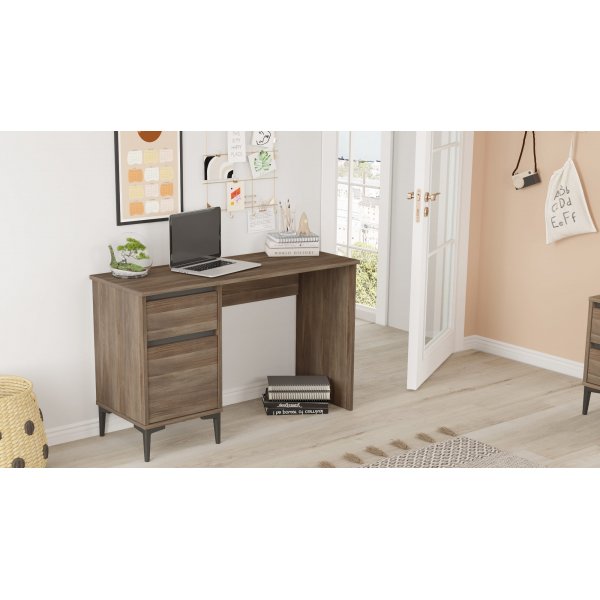 Aristo skrivbord 120x44,5 cm - Brun/antracit Aristo skrivbord 120x44,5 cm - Brun/antracit