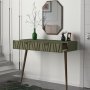 Forest avlastningsbord med spegel 120x 35 cm - Valnt/mrkgrn