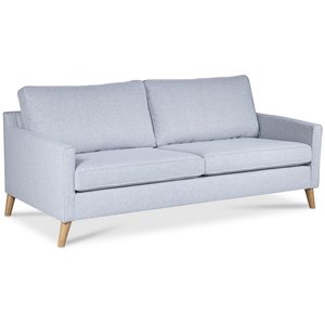 Blues 3-sits soffa - Ljusgrå / Ek