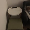 Kundbild Sammy runt soffbord Ø60 cm - Vit/Ek: Bästa soffbordet med hjul som gör...