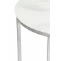 Palasso runt soffbord D80 cm - Krom / Ljus marmorering