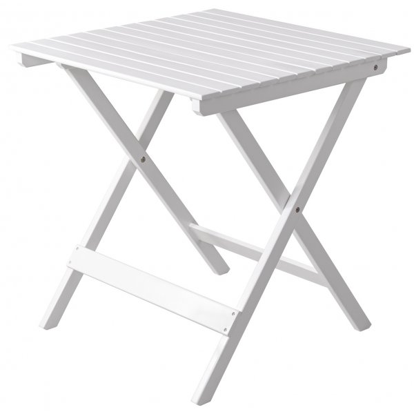 Table de groupe d\\\'extérieur Wilma 65 x 65 cm avec 2 chaises Visby - Blanc Table de groupe d\\\'extérieur Wilma 65 x 65 cm avec 2 chaises Visby - Blanc