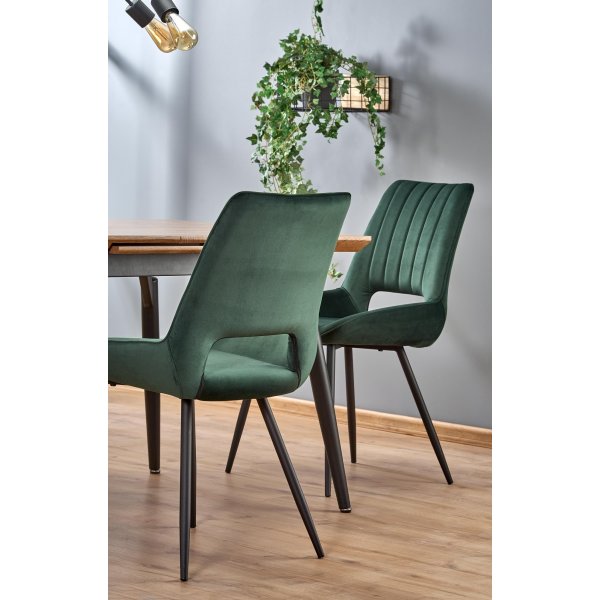 Mishi matbord 140-180 cm - Ek/svart Mishi matbord 140-180 cm - Ek/svart