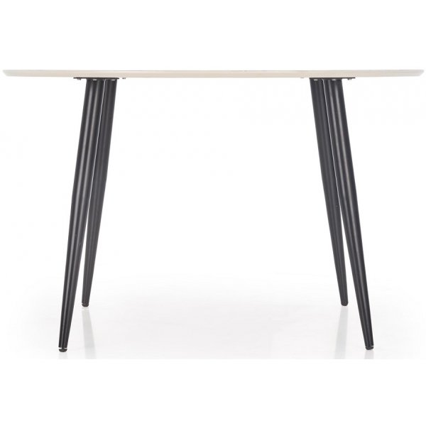 Belagio matbord runt 120 cm - Vit marmor/svart Belagio matbord runt 120 cm - Vit marmor/svart