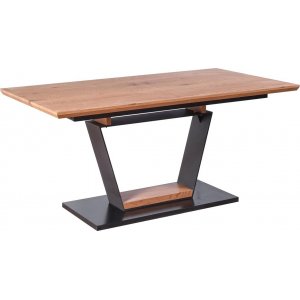 Table  manger Amasten 160-220 cm - Chne/noir/chne