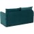 Canap convertible 2 places XL Saga - Vert ptrole