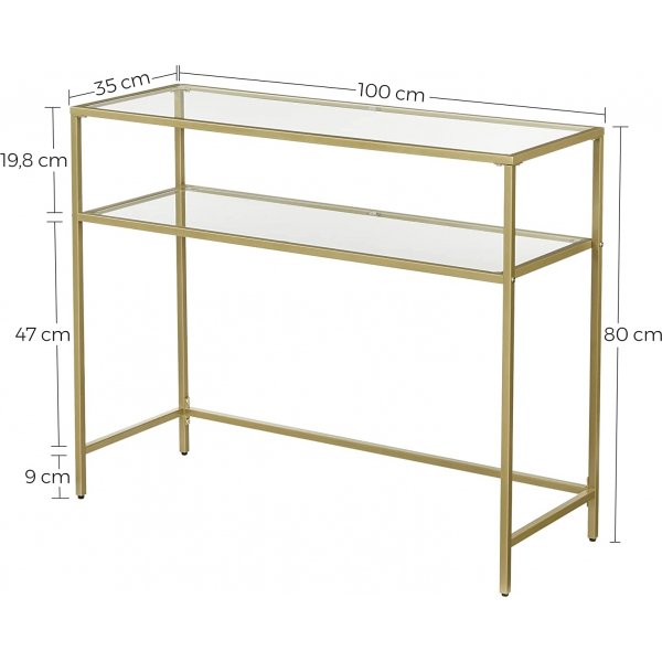 Laleh konsolbord 100 x 35 cm - Guld Laleh konsolbord 100 x 35 cm - Guld