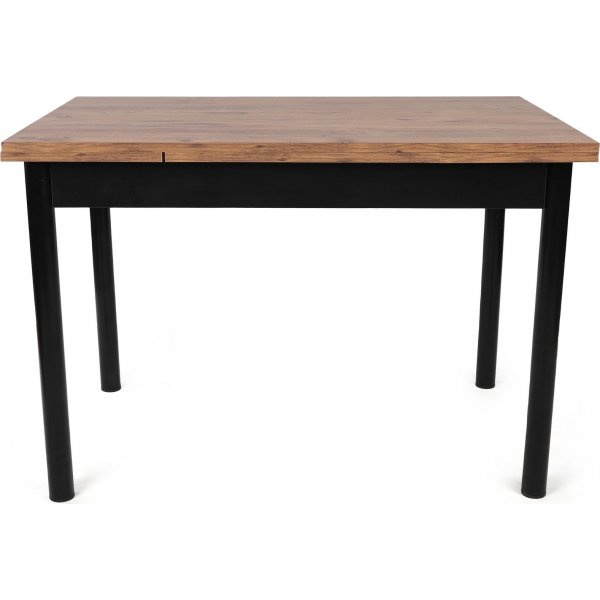Table à manger Polo 110-170 x 75 cm - Noyer/noir Table à manger Polo 110-170 x 75 cm - Noyer/noir