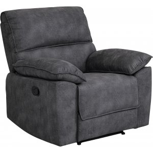 Coventry reclinerfåtölj med manuell mekanism - Grå microfiber