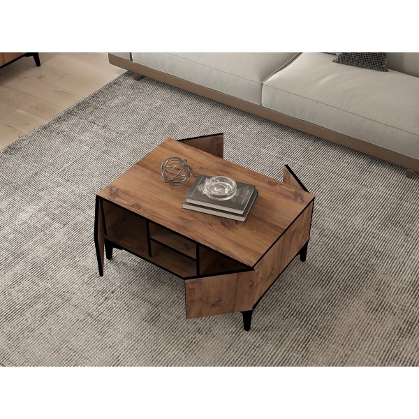 Table basse Cide 90 x 60 cm - Pin/noir Table basse Cide 90 x 60 cm - Pin/noir