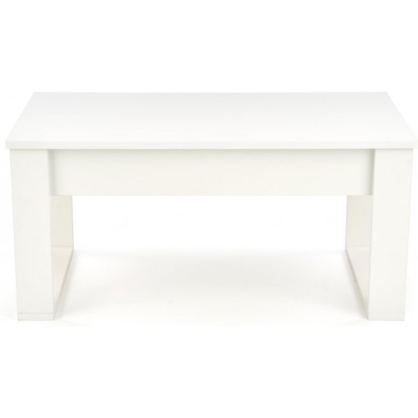 Table basse blanche avec tiroirs de rangement 110x60 cm
