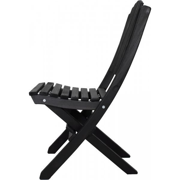 Table de groupe d'extrieur Wilma 65 x 65 cm avec 2 chaises Visby - Noir