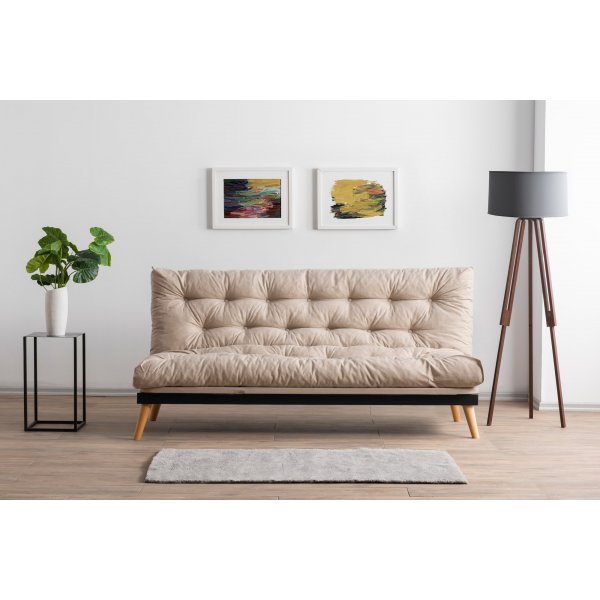 Saki 3-sits bddsoffa - Cream
