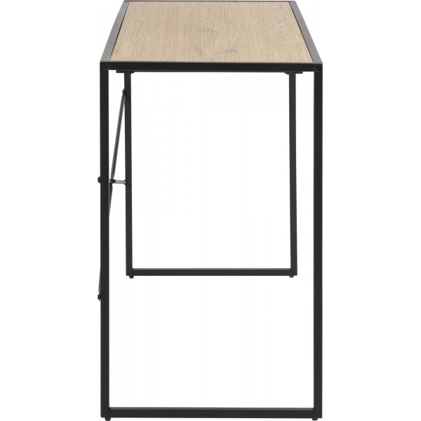 Seaford skrivbord med lda 110x45 cm - Ek/svart