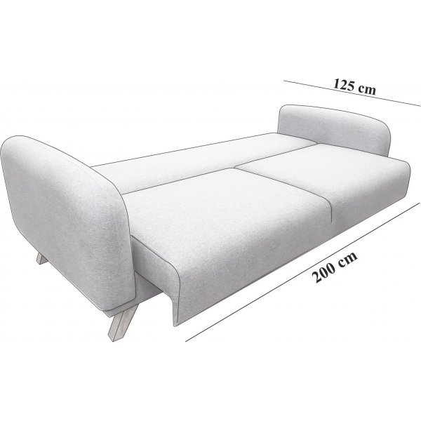 Canap-lit Kronos 3 places Gris