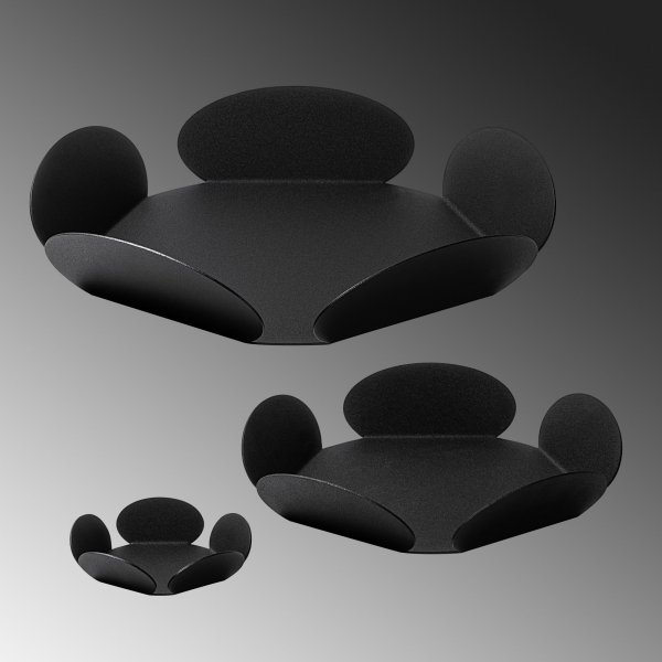 Plat décoratif Rhodes - Noir Plat décoratif Rhodes - Noir