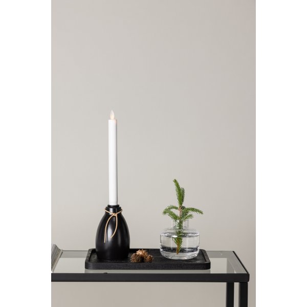 Ulricehamn LED-ljusstake 31 x 9 cm - Svart/Vit Ulricehamn LED-ljusstake 31 x 9 cm - Svart/Vit