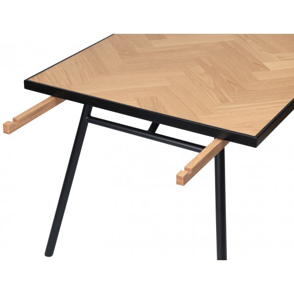Table  manger Fishbone 180x90 cm - Noir / Chne