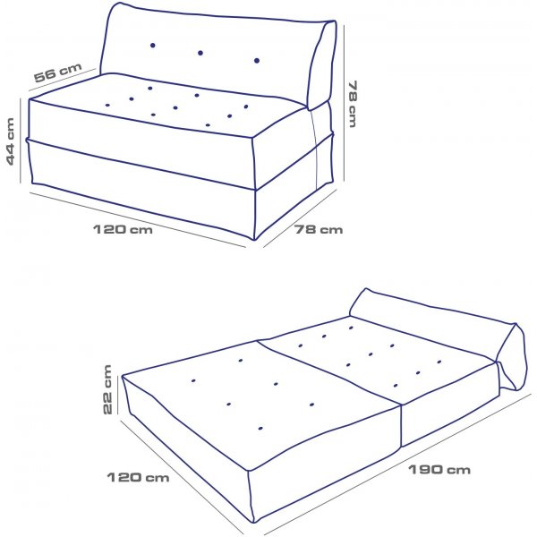 Canapé lit Faldi 2 places - Beige Canapé lit Faldi 2 places - Beige