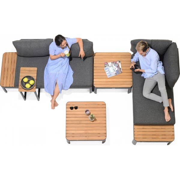 Portails salon groupe 2 - Noir/teck Portails salon groupe 2 - Noir/teck