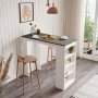 Style barbord 120 x 51,6 cm - Vit/gr