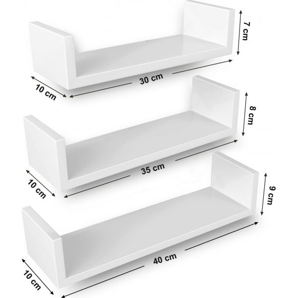 Yasmine wandplank - Wit Yasmine wandplank - Wit