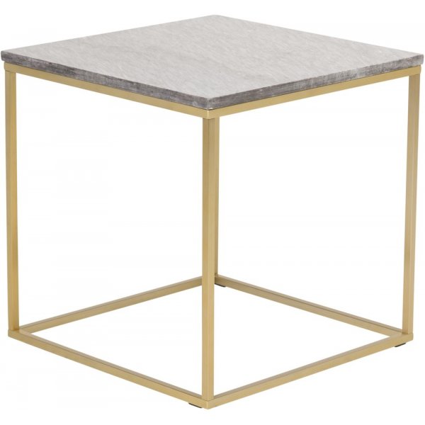 Kvarnbacken bijzettafel 50 x 50 cm - Grijs/messing
