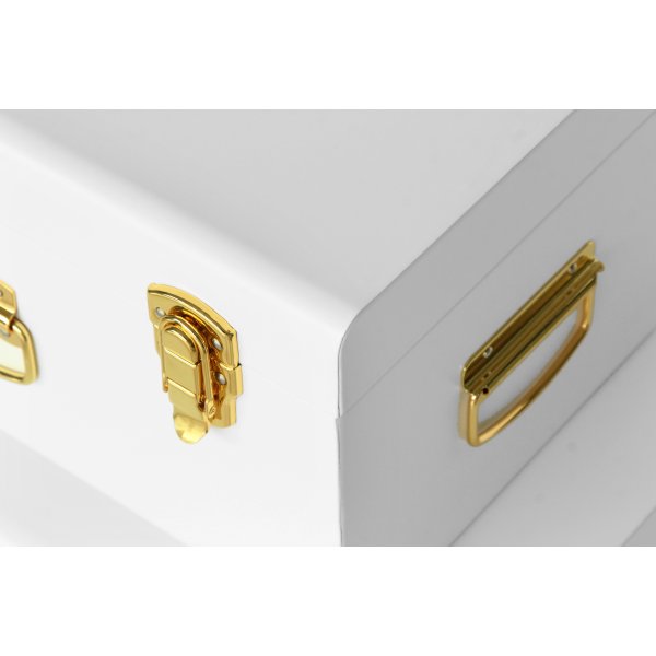 Matteus vintage Koffert set - Vit / Mässing + Textilrengöring för möbler Matteus vintage Koffert set - Vit / Mässing + Textilrengöring för möbler