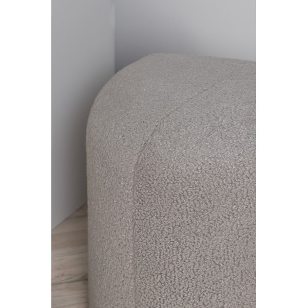 Pouf Tee - Peluche gris beige