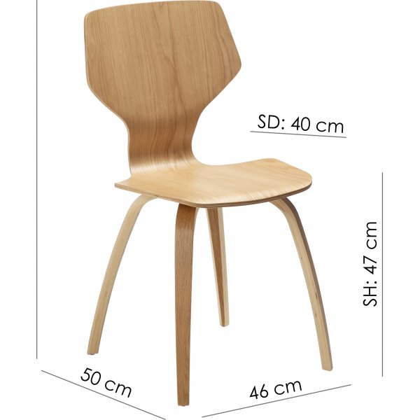 Chaise de salle à manger SIT - Placage noyer Chaise de salle à manger SIT - Placage noyer
