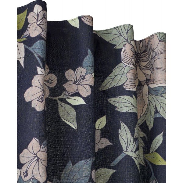 Rideau Kristin Lot de 2 2 x 140 x 250 cm - Bleu fonc