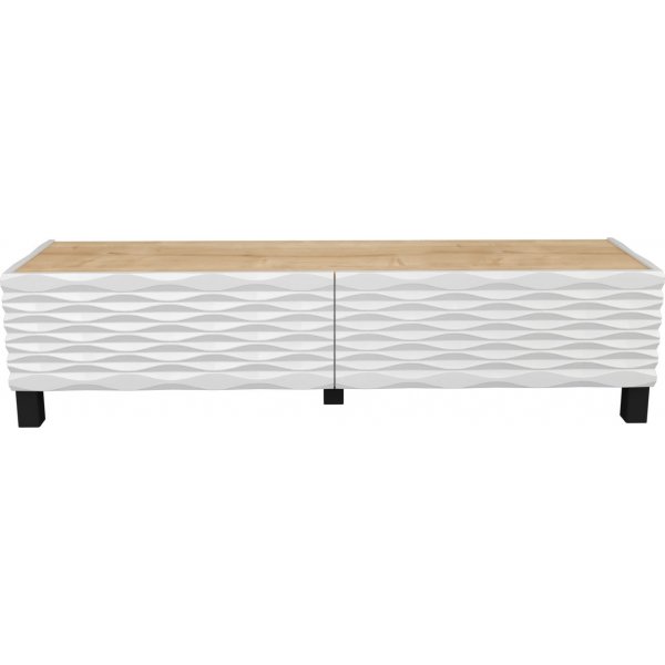Banc multimédia Lerze - Chêne saphir/blanc Banc multimédia Lerze - Chêne saphir/blanc