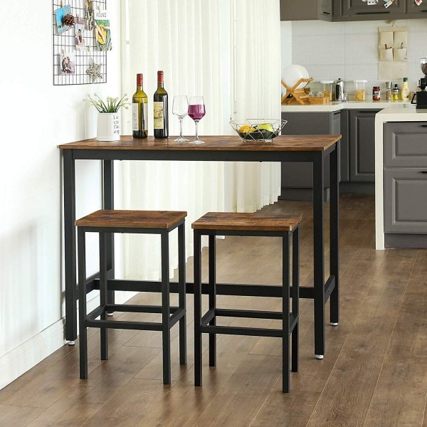 Set de table bar Gunnar 120 x 60 cm - Marron/noir