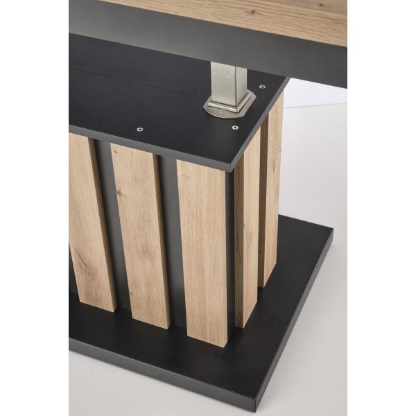Table basse Baretti 130-170 x 65-82 cm - Chêne artisanal/noir Table basse Baretti 130-170 x 65-82 cm - Chêne artisanal/noir