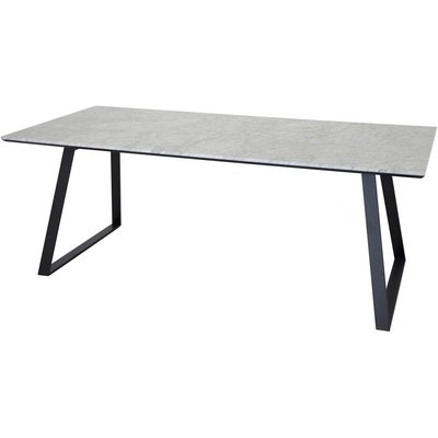 Kvarnbacken matbord 200 cm - Svart/vit Marmor