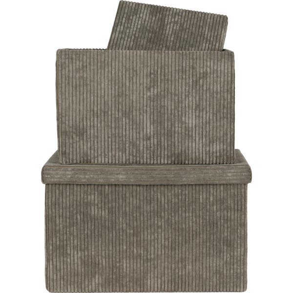 Augusta förvaringslådor med lock - Olivgrön Augusta förvaringslådor med lock - Olivgrön