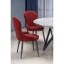 Orcan runt matbord 140 cm - Gr marmor/svart