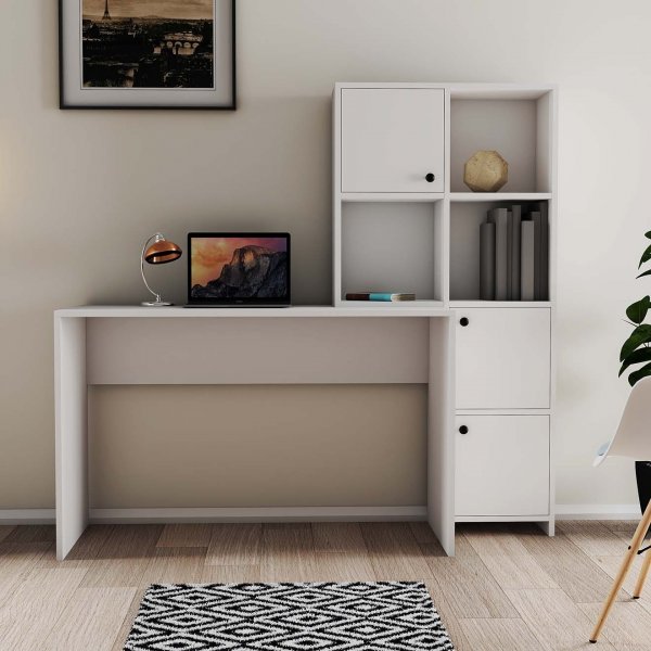 Bureau Silence 156,8 x 51,5 cm, droite - Blanc