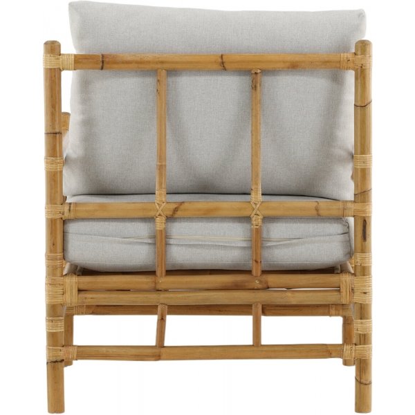 Fauteuil cann - Gris clair/Naturel