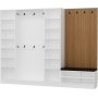 Armadio hallmbel 270 x 35 x 210 cm - Vit/beige